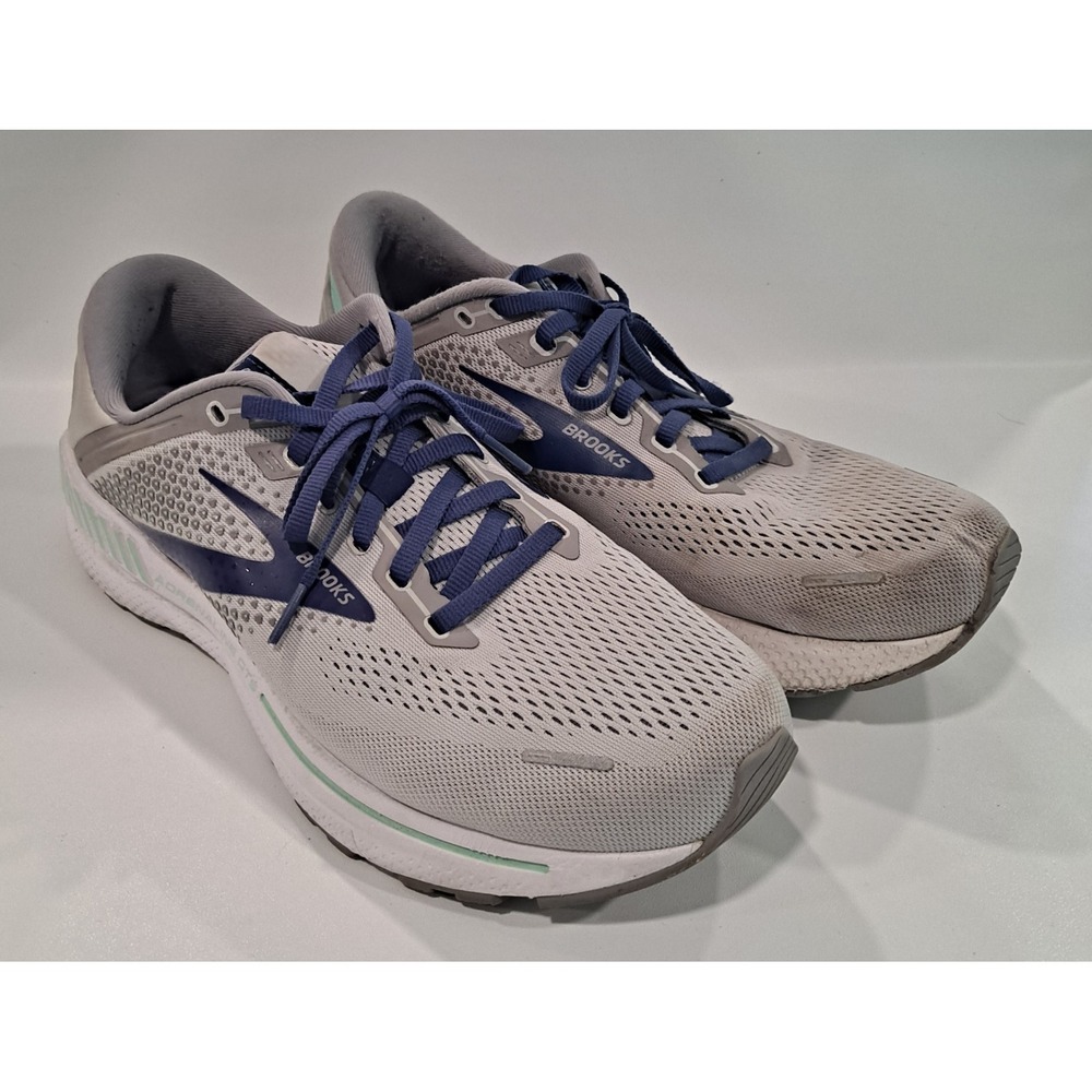 Brooks Adrenaline GTS 22 Women's 11 D Wide Alloy/Blue/Green‎ Running  No Insert